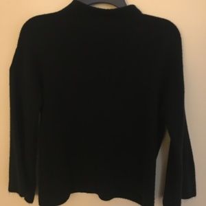 Black bell sleeve sweater
